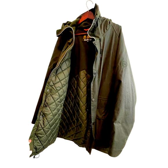 Barbour Ben Fogle Greendale Wax Jacket Sage XXL | Quilted Liner | Men’s XXL - Picture 5 of 13
